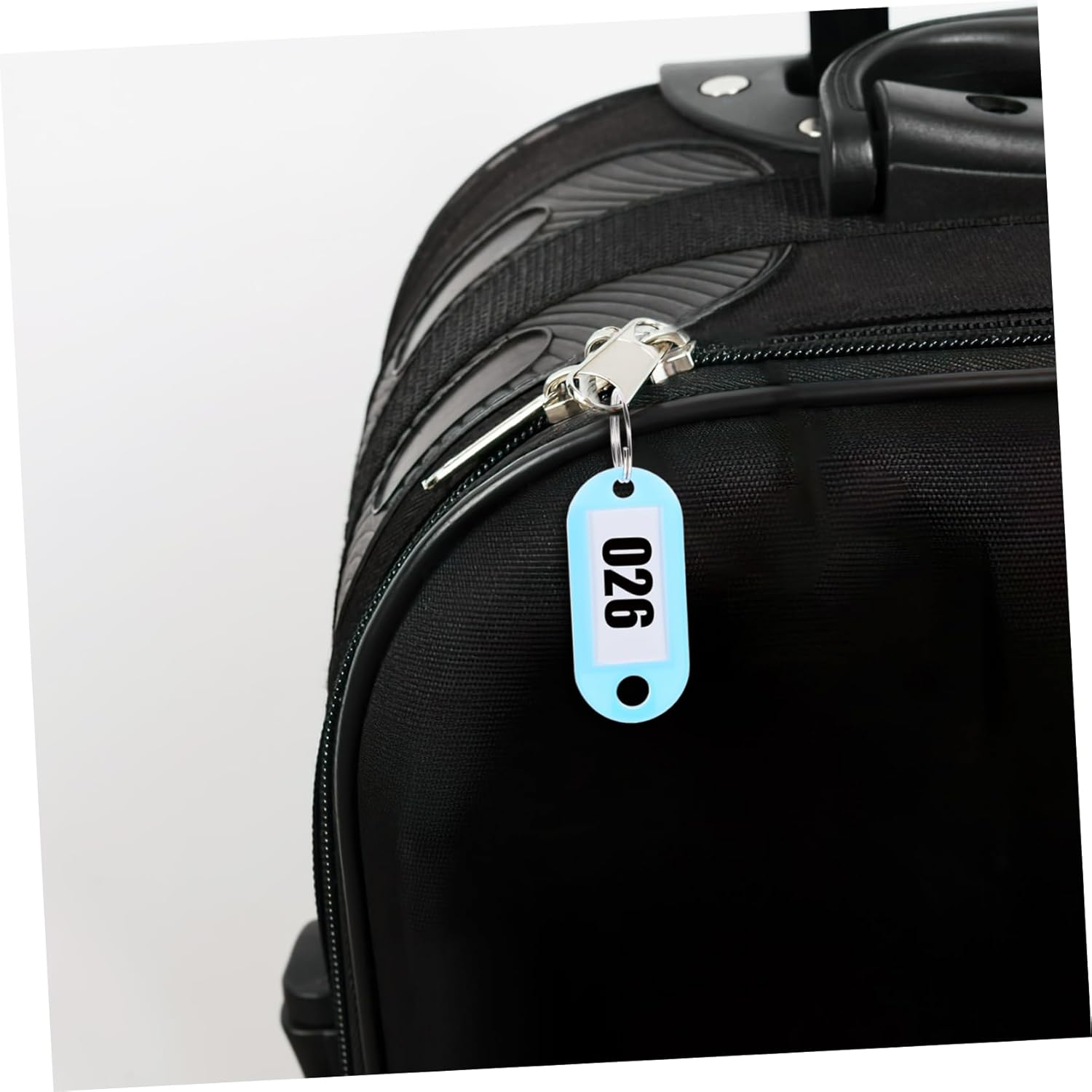 COSMEVIVI 50Pcs Keychain Tag Key Labels Multi-Use Luggage Tags Keychain Luggage Split Ring Key Identifiers Portable Labels Compact