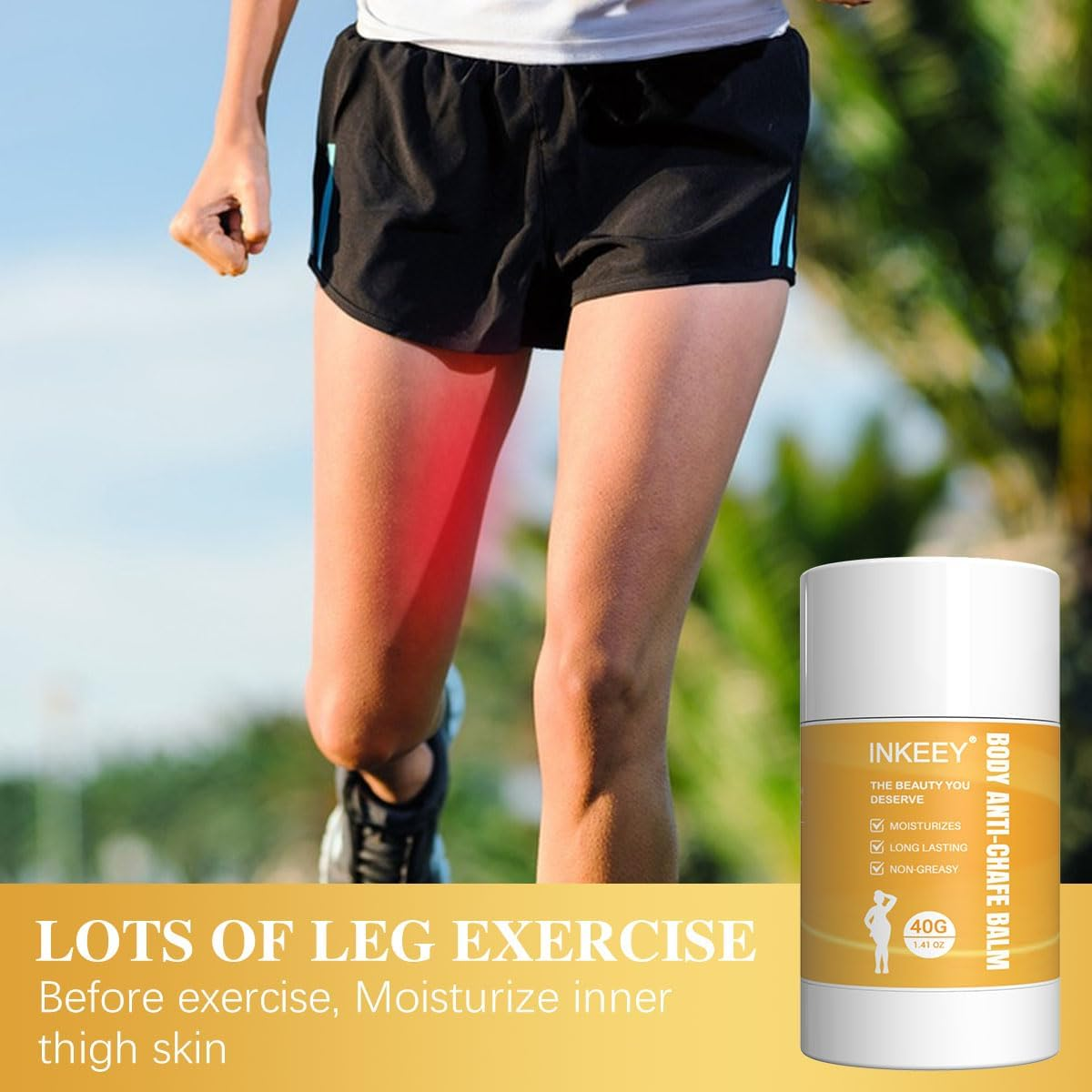 Anti Chafing Stick Chafing Cream Thigh Rescue Friction Defense anti Chafe Balm Prevent Rubbing Dry Skin for Wear, and Damage - for Feet, Chest, Buttocks, Groin, Arms, Neck -1.5 Oz