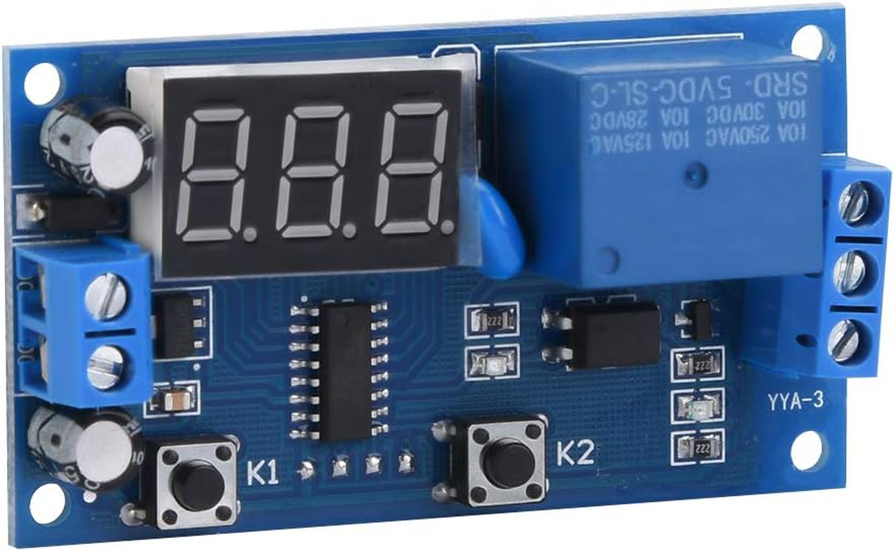 Timer Relay,Dc 0V-30V/AC220V 10A Time Delay Relay 0Sec to 999Min Delay Controller Board，Digital LED Display/Trigger Delay Switching On/Off Cycle Delay Timer image number 5
