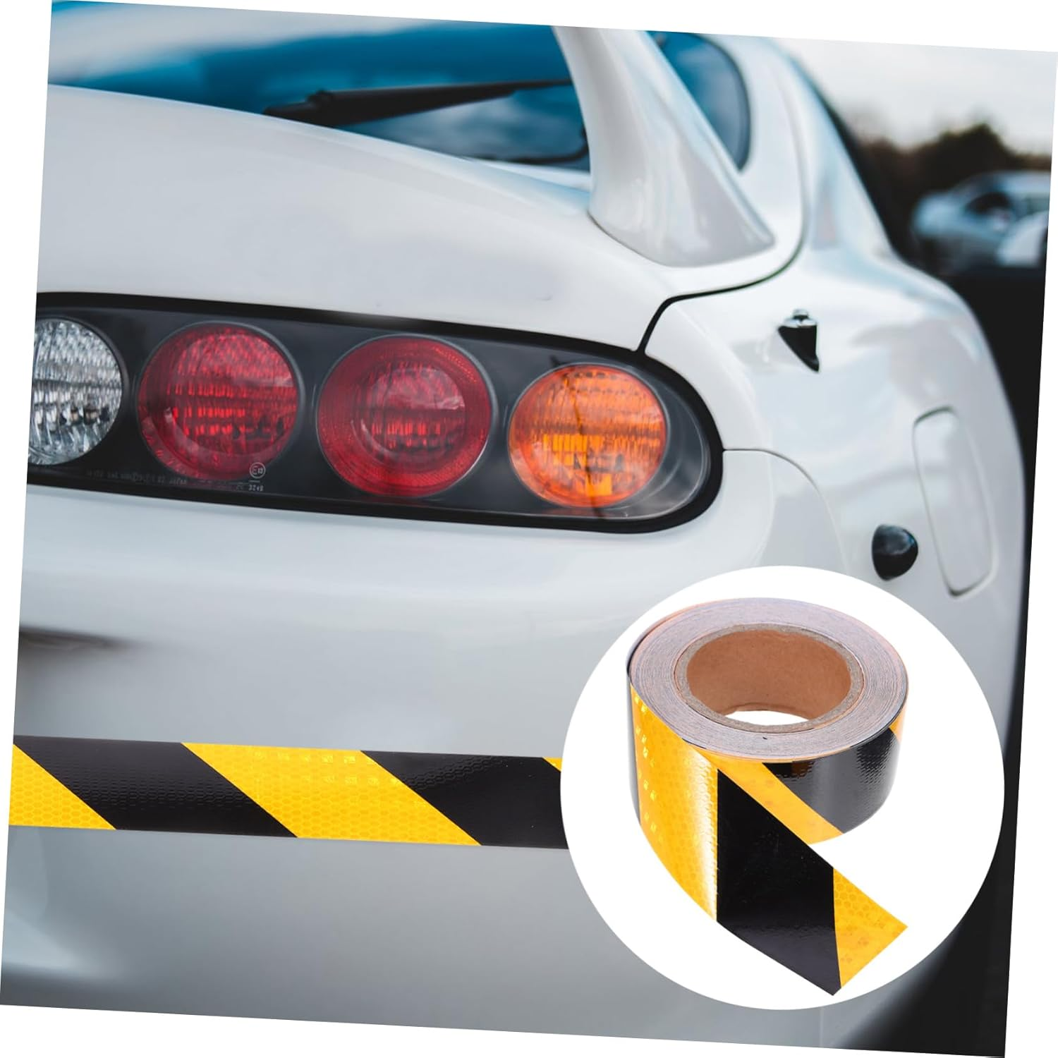 GANAZONO 4Rolls Reflective Decal for Car Truck Trailer Easy Application Scratch-Resistant Pet