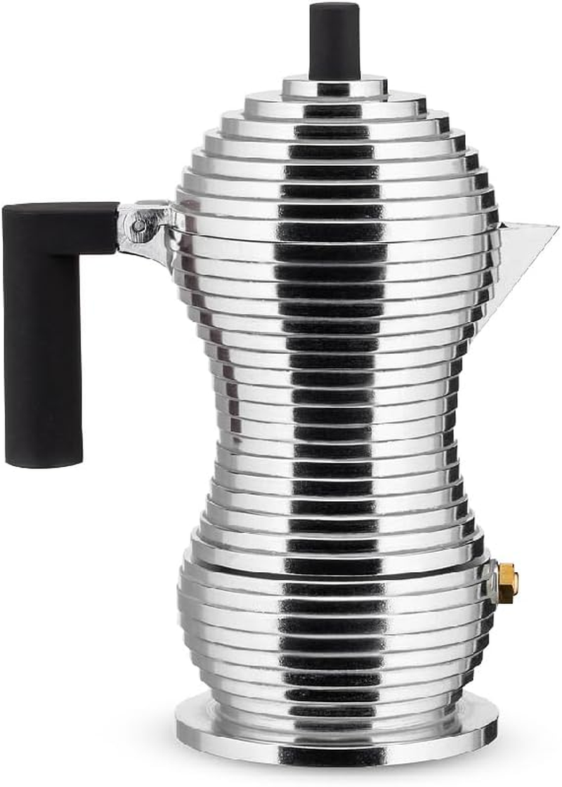 Alessi Pulcina Espresso Coffee Maker, Black, 6 Cup Capacity