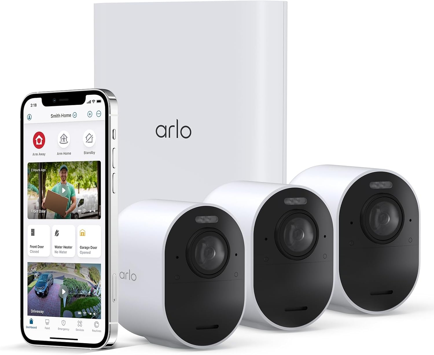 Arlo Technologies Ultra 2 Spotlight Camera Add-On Camera Security System Wire-Free, 4K Video & HDR Colour Night Vision, 2-Way Audio, 6-Month Battery Life Compatible with Alexa White (VMC5040-200AUS) image number 5