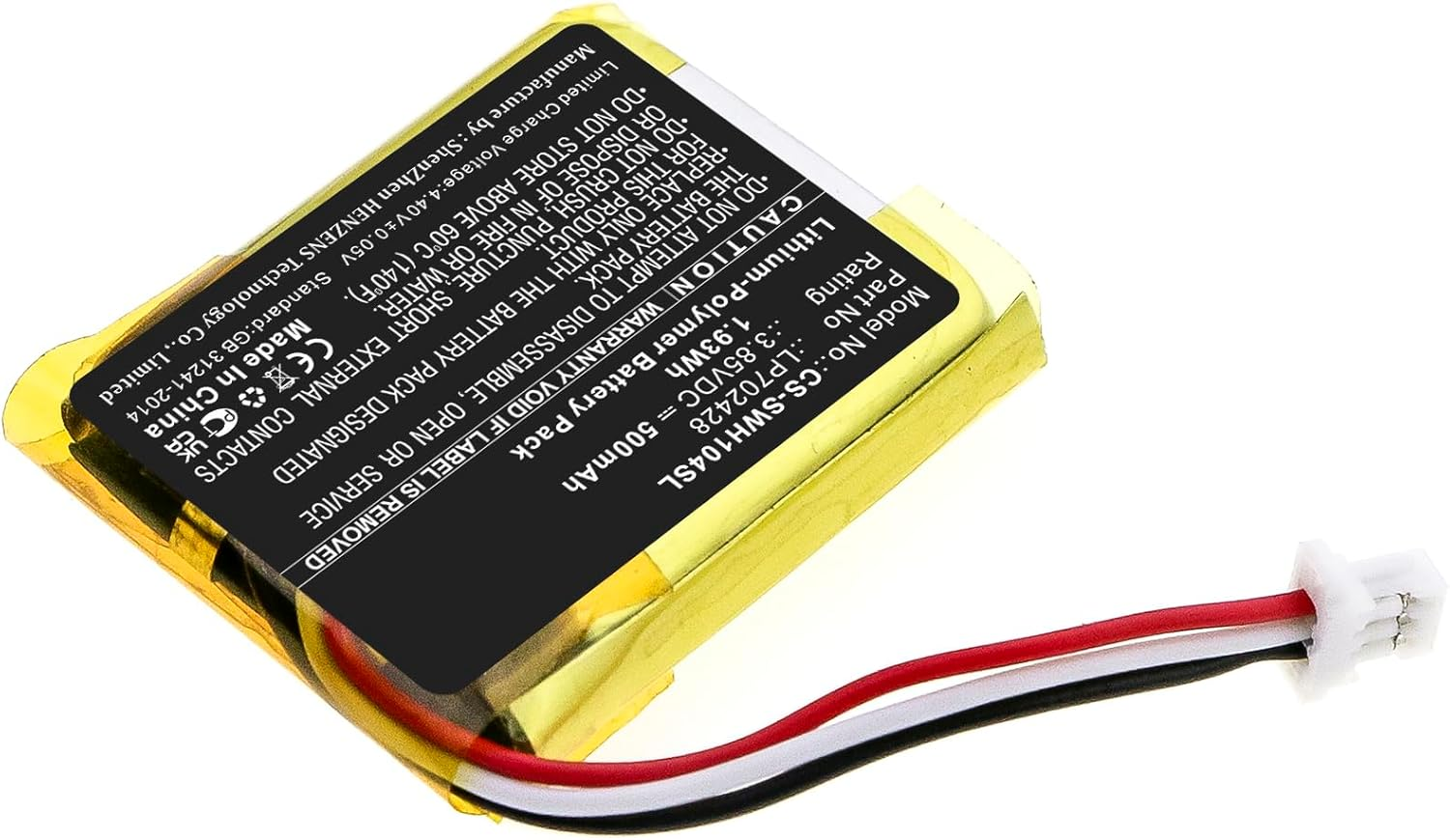 Replacement Battery for Sony WF-1000XM4 Charging Case,Lp702428,500Mah image number 1