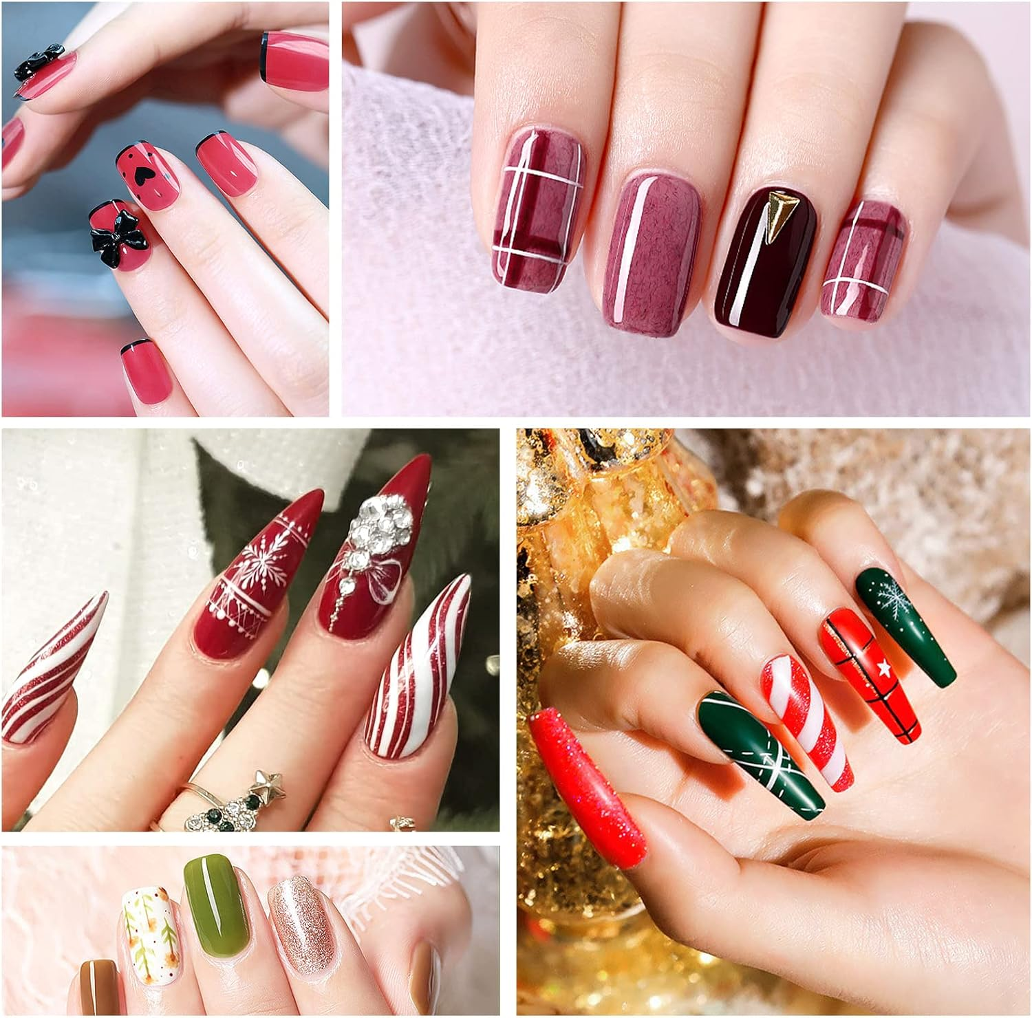 Sularpek Nail Art Liner Brushes, 5 Pcs Nail Painting Brush Pen, Professional Detail Painting Pens Kit for Salon at Home DIY Manicure (Pink) image number 1