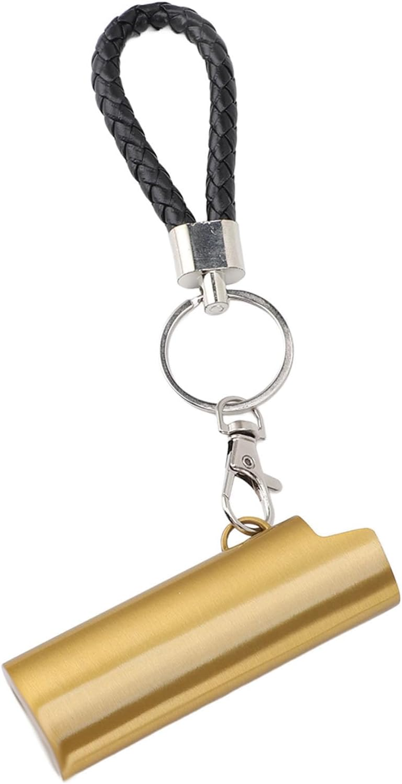 Lighter Cover Keychain, Lighter Holder Keychain anti Loss for Outdoor (Gold) image number 5