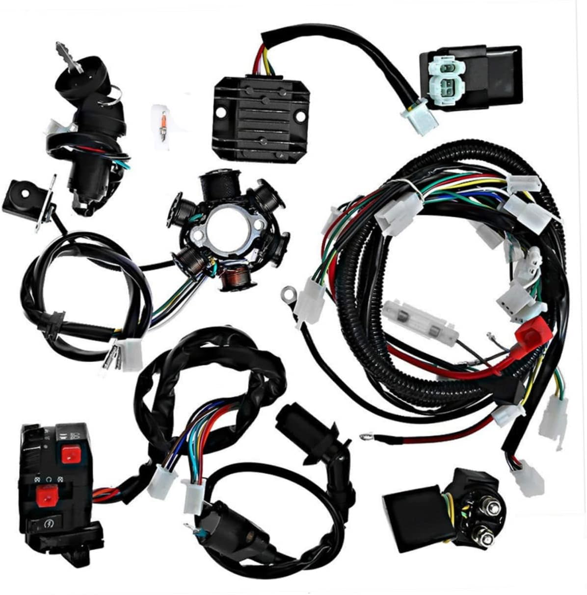 Beatifufu 125Cc Replacement Atv Ignition Coil Start up Wire Harness Compatible for Ignition Coil Harness for Atv Accessory Random Color image number 6