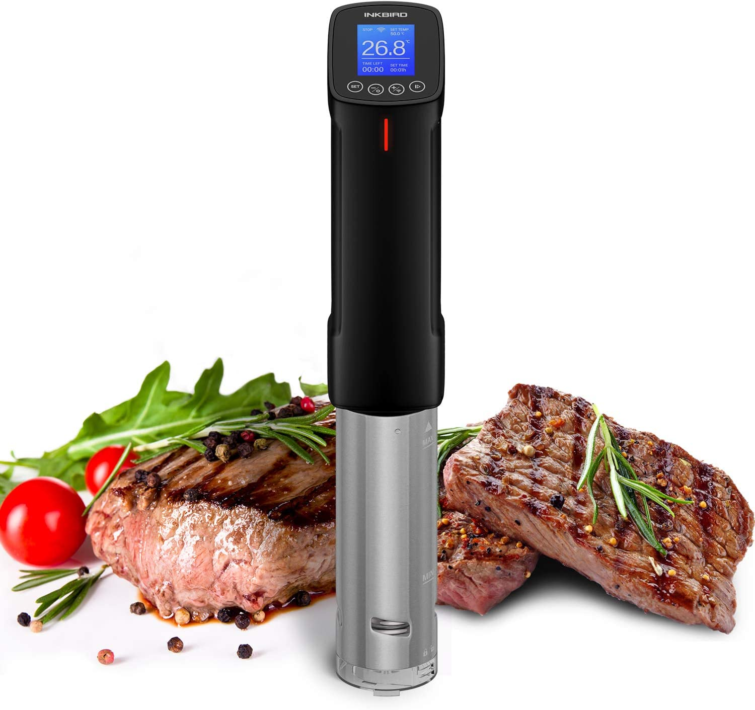Inkbird WIFI Sous Vide Precision Cooker AU Plug ISV-100W 1000W Stainless Steel Thermal Immersion Circulator with Recipe Digital Interface Precise Temperature and Timer for Kitchen Food Slow image number 4