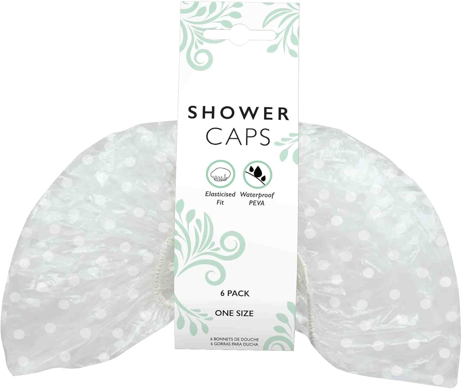 UBL Reusable Shower Caps (Pack of 6)