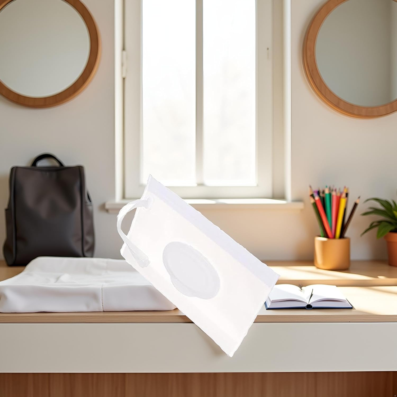 Baby Wipe Case Travel Holder Keeps Wipes Moist Set of Wet Wipes Holders Travel Wipes Case Cases Portable Travel on the Go Refillable Dispenser Container Waterproof Wipe Container with Sealed Zippe