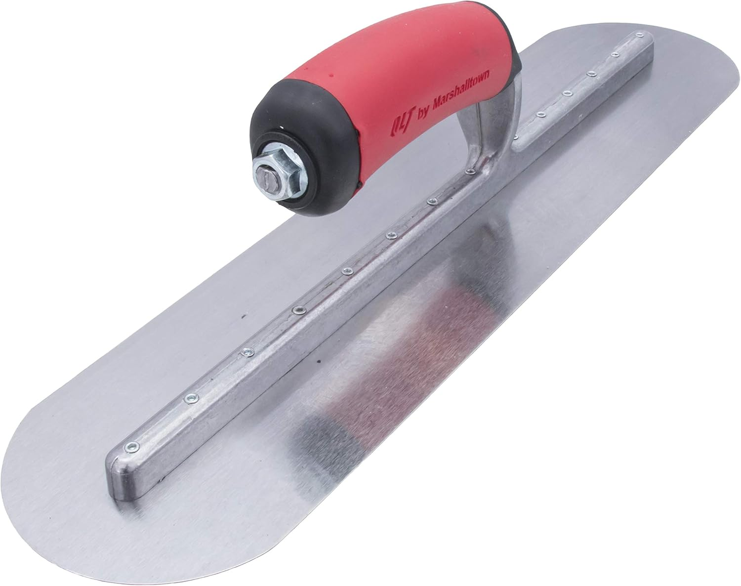 MARSHALLTOWN QLT Fully Rounded Concrete Finishing Trowel, 16 X 4 Inch, Soft Grip Handle, Made in the USA, FTFR374R image number 1