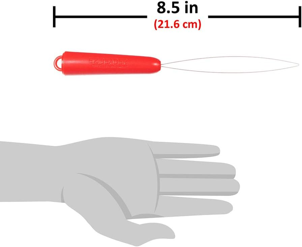 Ez Beader Plastic Beading Tool - Makes Stringing Beads Effortless, Red image number 2