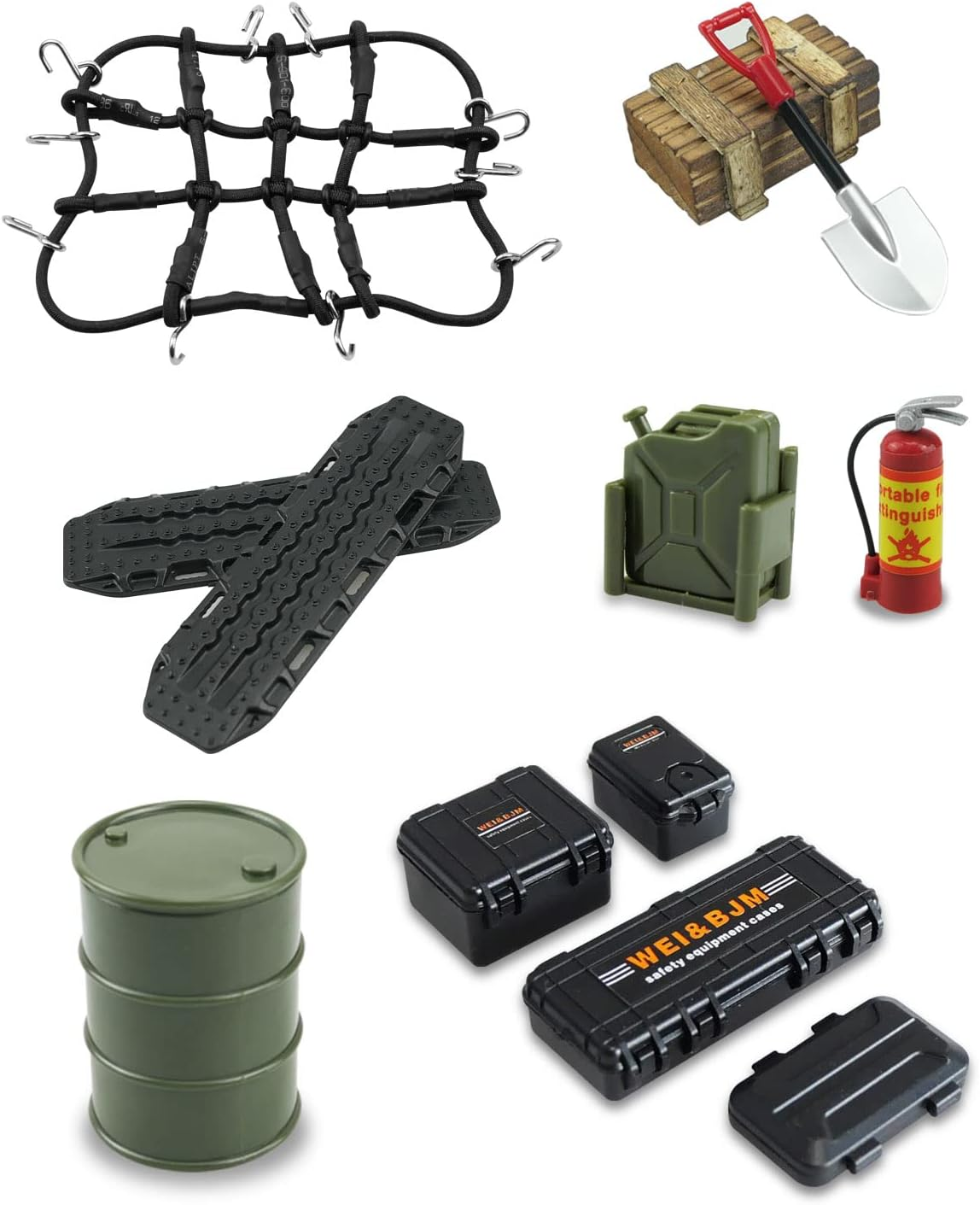 1/24 1/18 RC Crawler Accessories Fit for 1/18 TRX4M 1/24 Axial SCX24 (12Pcs Army Green) image number 1