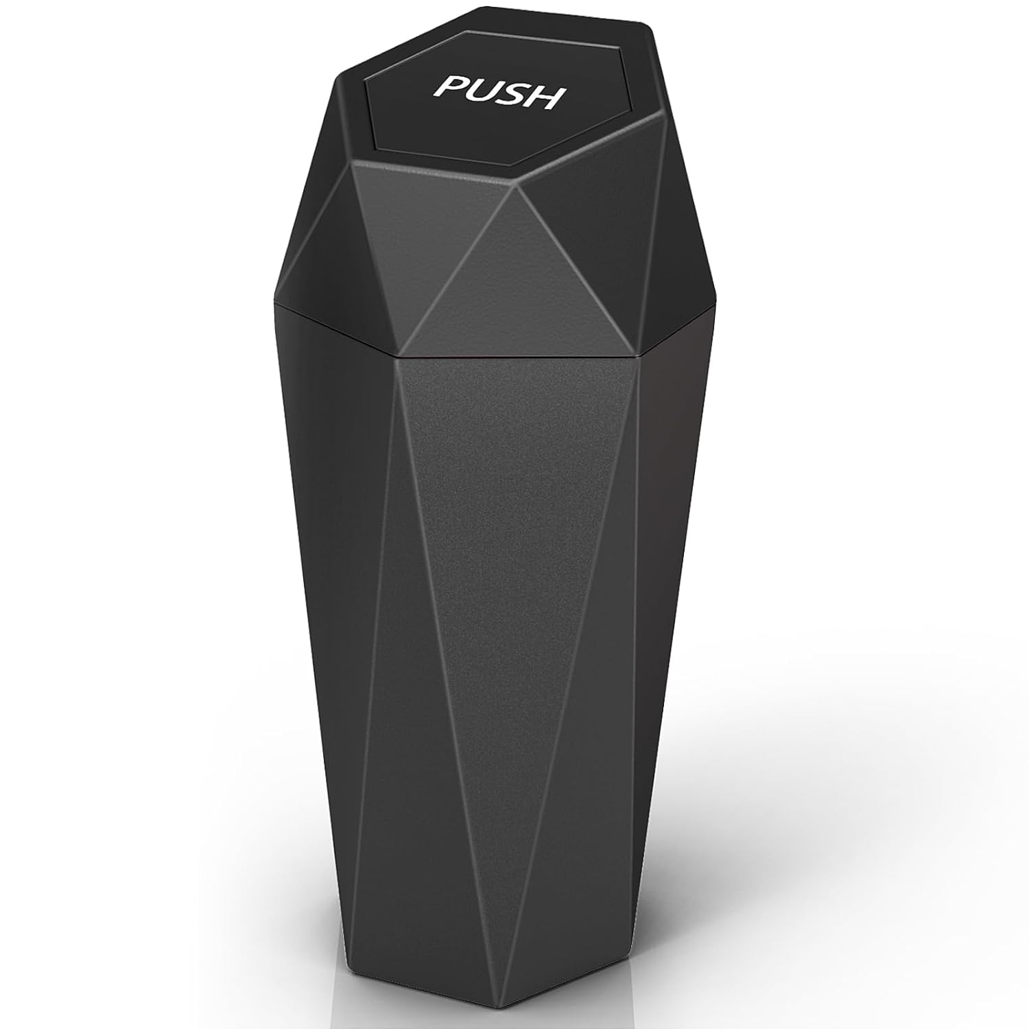 Keyiduid Car Trash Can with Lid, 2 Pack Cup Holder Garbage Can for Car, Leakproof Small Trash Bin, Mini Trash Can for Cars, Home, Bedroom, Office (Black)