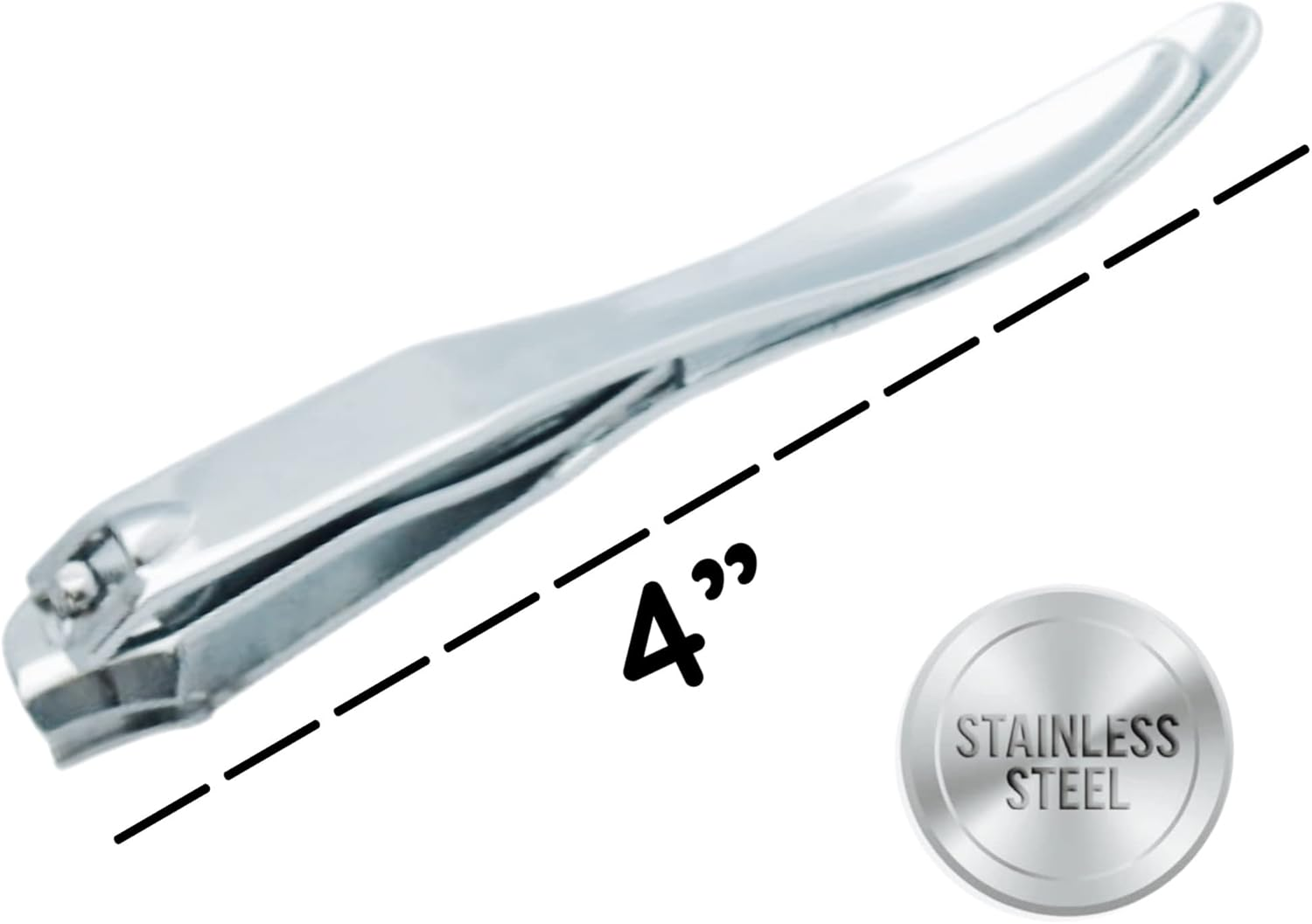 1 Side Angle Stainless Steel Fingernail or Toenail Side Nail Clipper Cutter