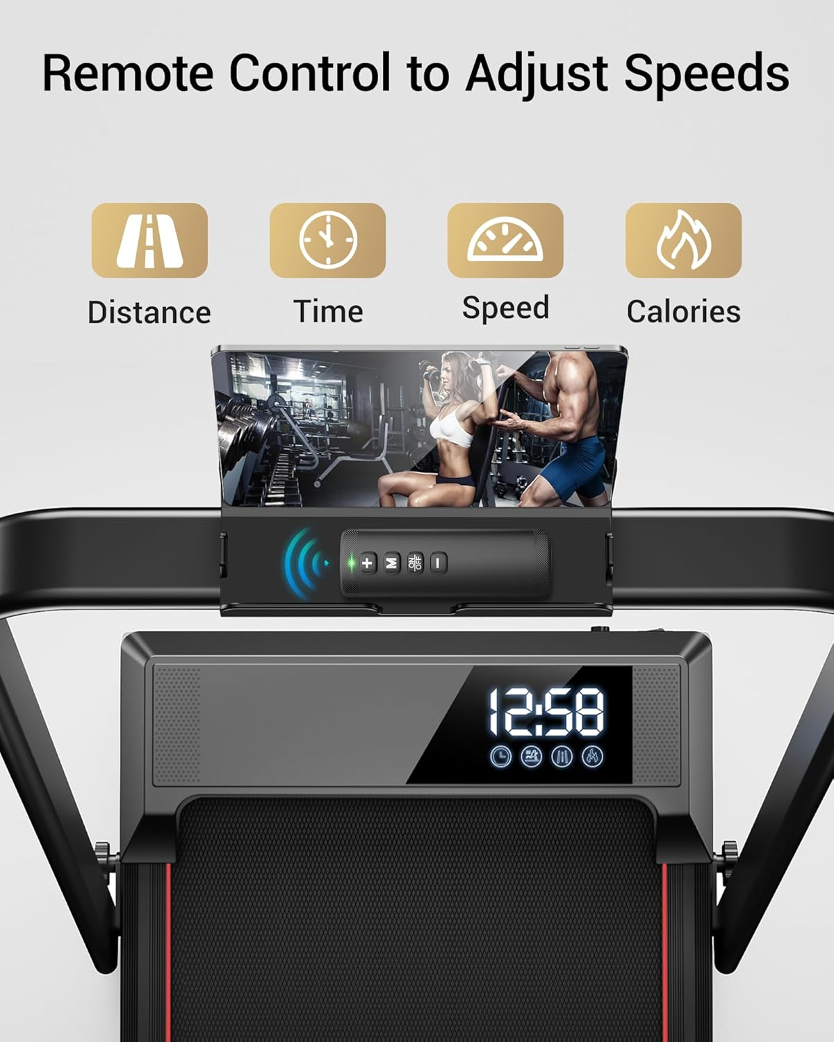 CURSOR FITNESS 12% Incline Compact Walking Pad Treadmill,2.75Hp Quiet Brushless Max Load 150Kg Walking Pad, 3-In-1 under Desk Triple Shock-Absorbing System for Home and Office image number 2