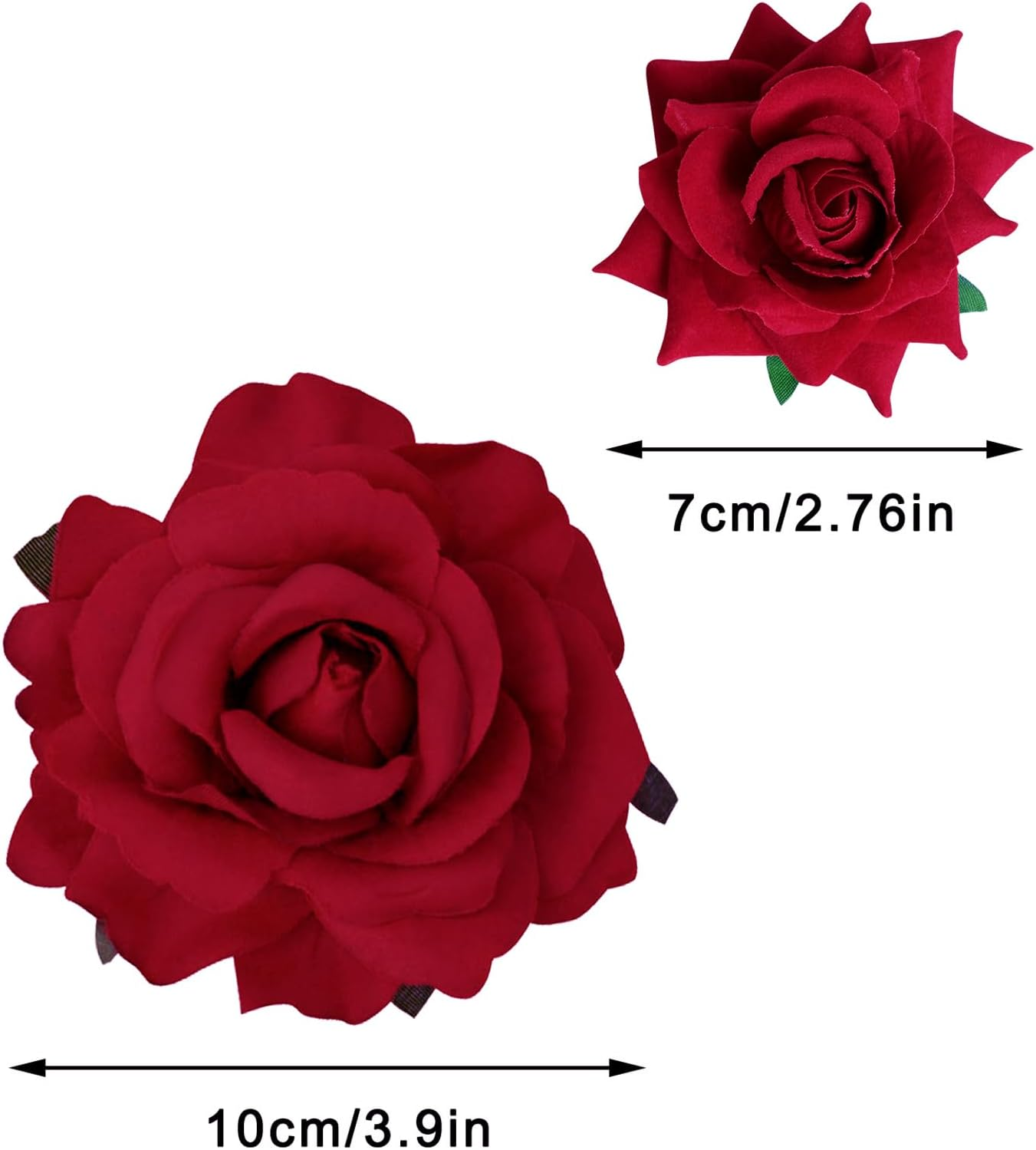 Fsfsdg 4 Pcs Rose Hair Clip Flower Hairpin Rose Brooch Floral Clips for Woman Girl image number 2