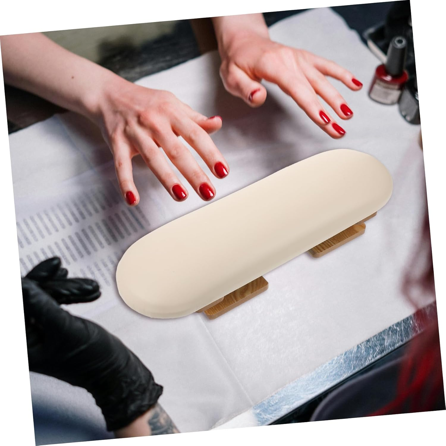 VICASKY Folding Hand Pillow Nail Arm Rest Nail Accessory Comfortable Manicure Hand Rest image number 1