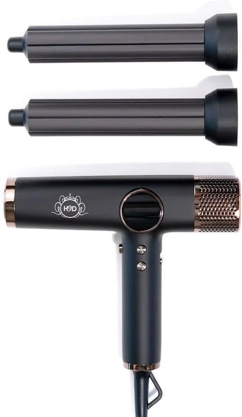 H2D Xtreme 4-In-1 Ionic Magnetic Hair Dryer with 140-220 Degrees Styling Iron