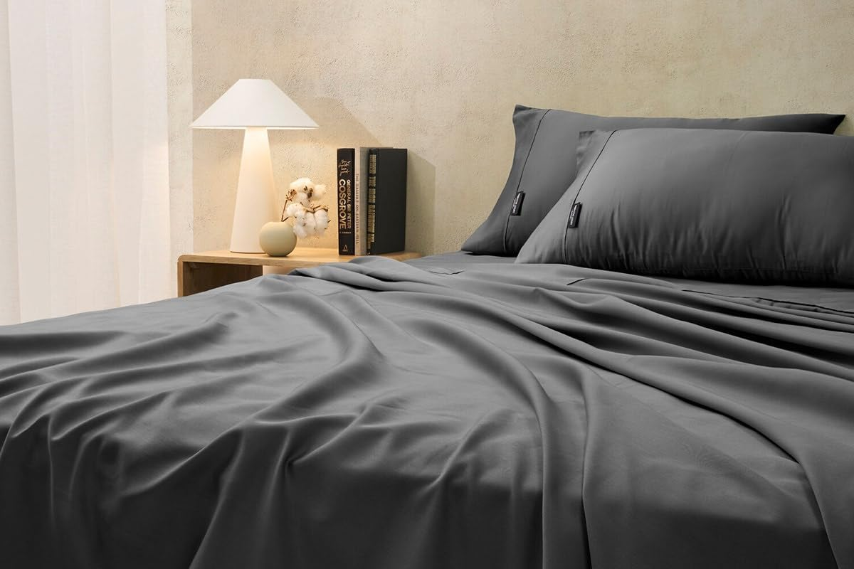 Sheraton Luxury 1000 TC Cotton Rich Sheet Set Single Bed Fossil image number 1