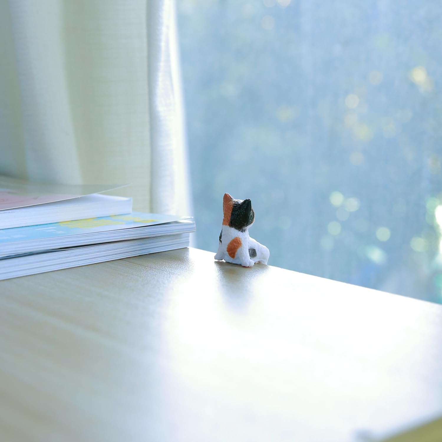 YGMONER 5Pcs Little Cats Figurines Car GPS Screen Decorations Navigation Screen Cute Decor Accessories Resin Kitty Center Display Knickknack image number 2