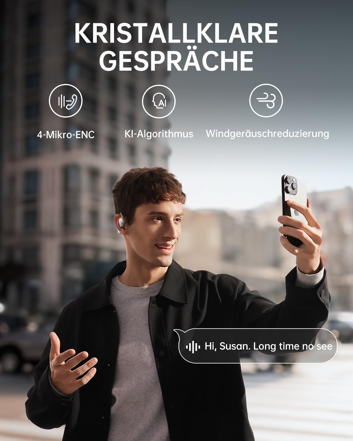 Baseus Bowie MF1 Bluetooth Headphones Open Acoustic Headsets Led Powerful Bass Ultralight IPX4 Waterproof Microphones ENC Wireless Earbuds Bluetooth 5.4 for Running Workout Fitness image number 1