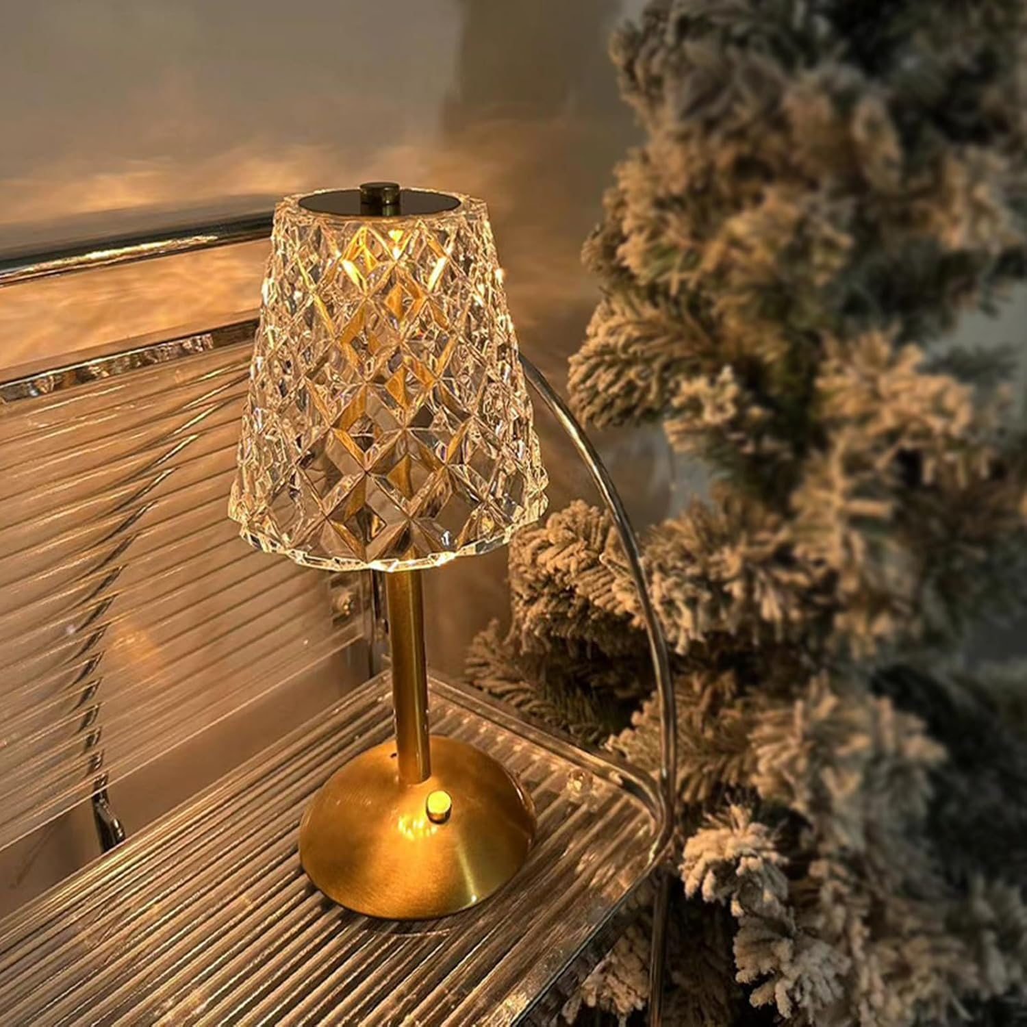 Cordless Table Lamps for Home, Table, Dining Room, LED Rechargeable Battery Operated Lamp, 3 Color Temperatures & 3 Brightness Levels, Small Portable Touch Bedside Light, Home Decor Gifts (Lingge) image number 5