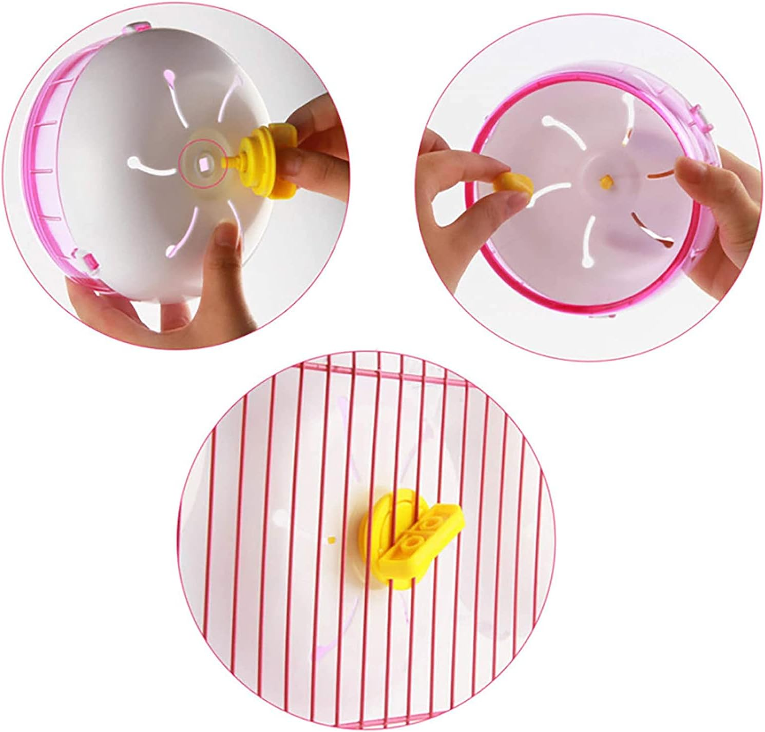 4.8 in Super-Silent Hamster Exercise Wheels, Hamster Toys for Hamster Cage, Super Mute Spinner Exercise Running Wheel for Small Hamsters, Gerbils, Mice and Other Small Animals image number 4
