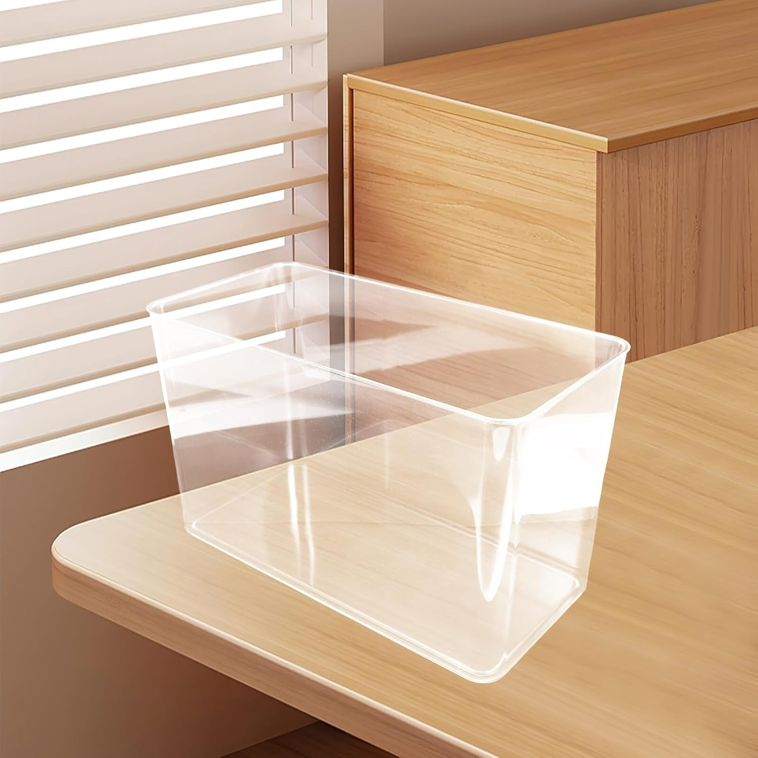 CIYODO Mini Plastic Fish Tank for Small Turtle Terrarium Desktop Small Pet Breeding Box Reptile Terrarium Ecological Landscape Tank for Office Use image number 6