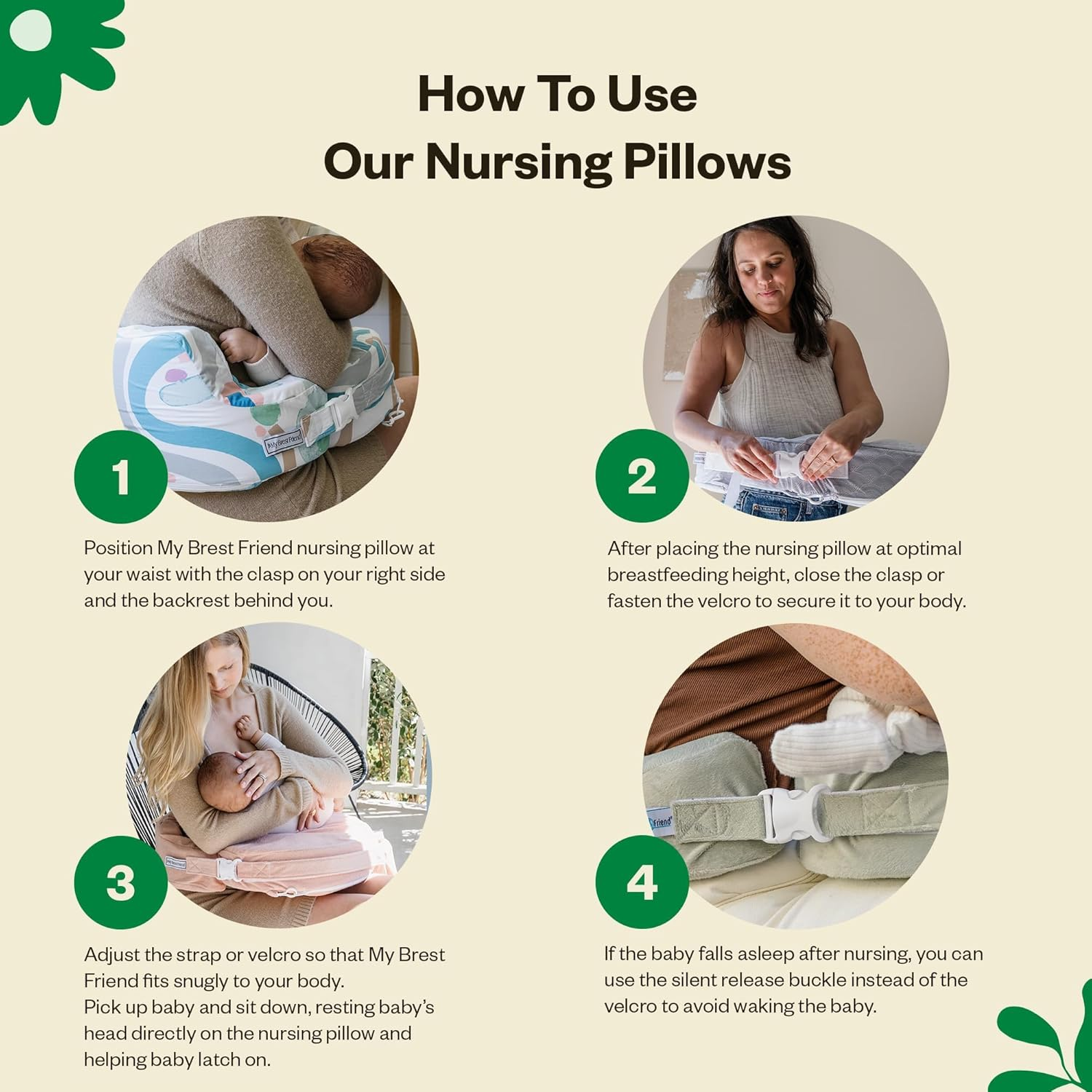 My Brest Friend Super Deluxe Nursing Pillow for Breastfeeding and Bottlefeeding with Lumbar Support, Convenient Pocket and Removable Slipcover, Modern Art Organic image number 5