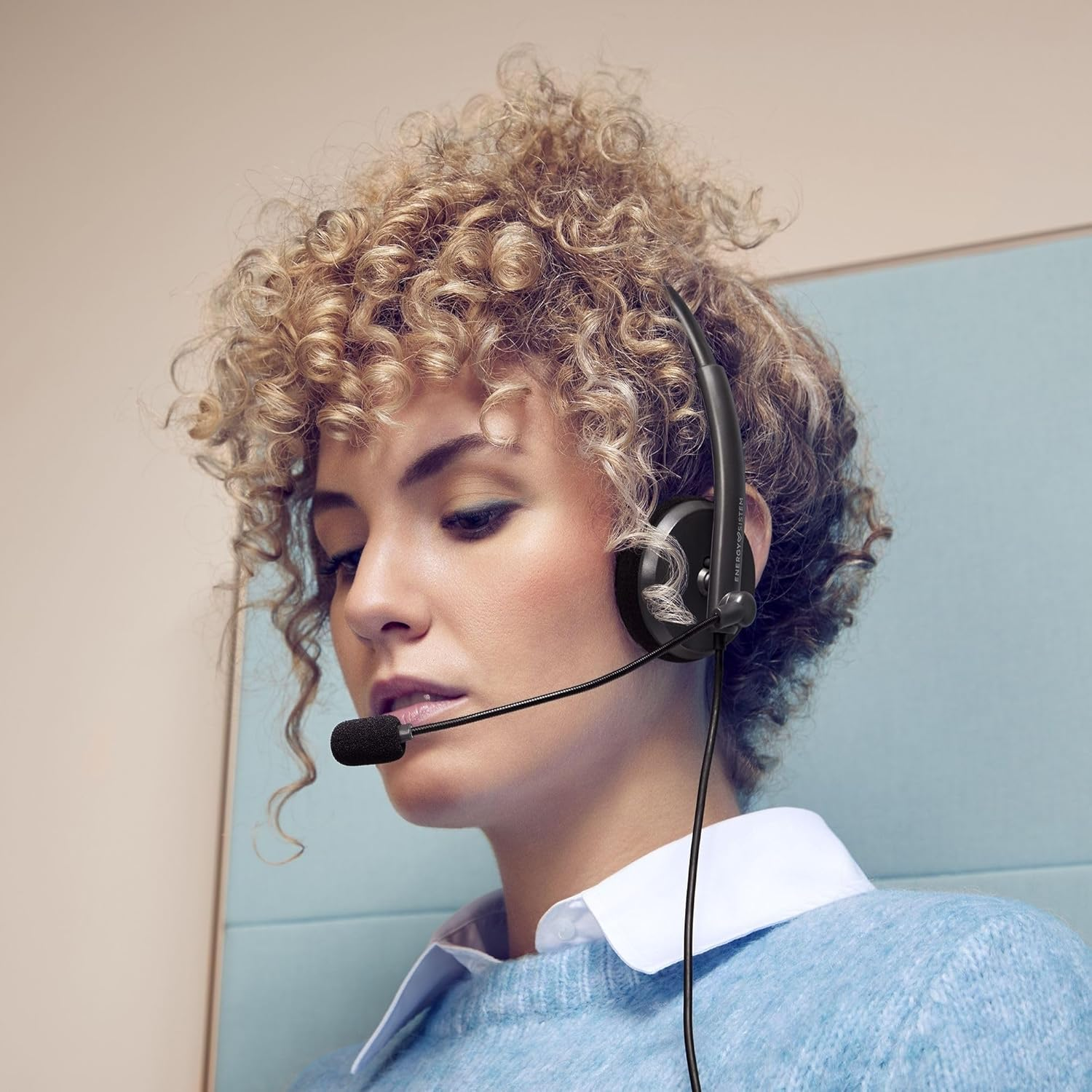 Energy System Headset Office 2 Anthracite (On-Ear Headset, Compatible with Pc/Mac/Smartphone, 3.5 Mm Connector, Microphone with Retractable Arm) image number 4