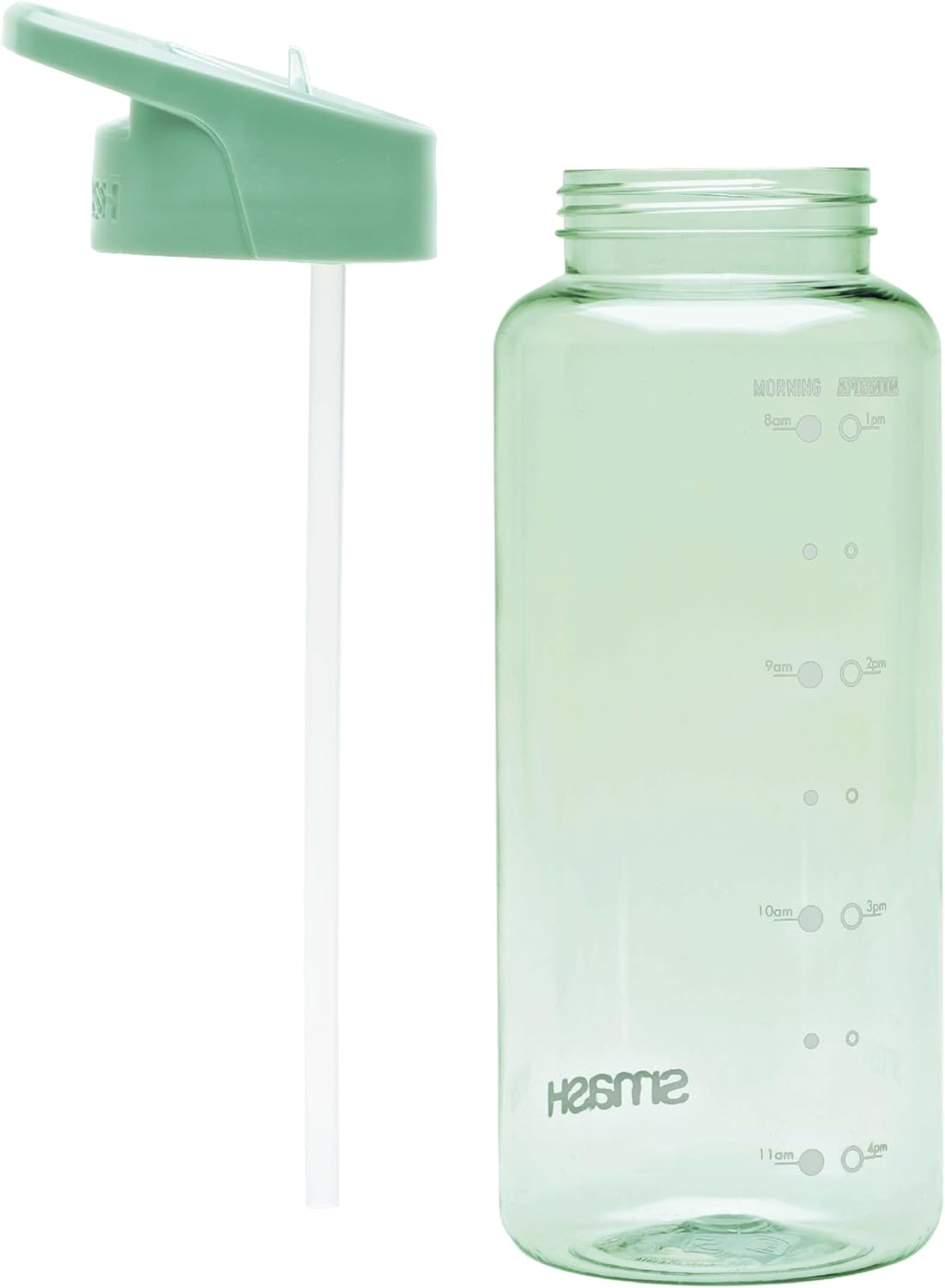 Smash 1 Litre Water Bottle with Water Timings, Sage