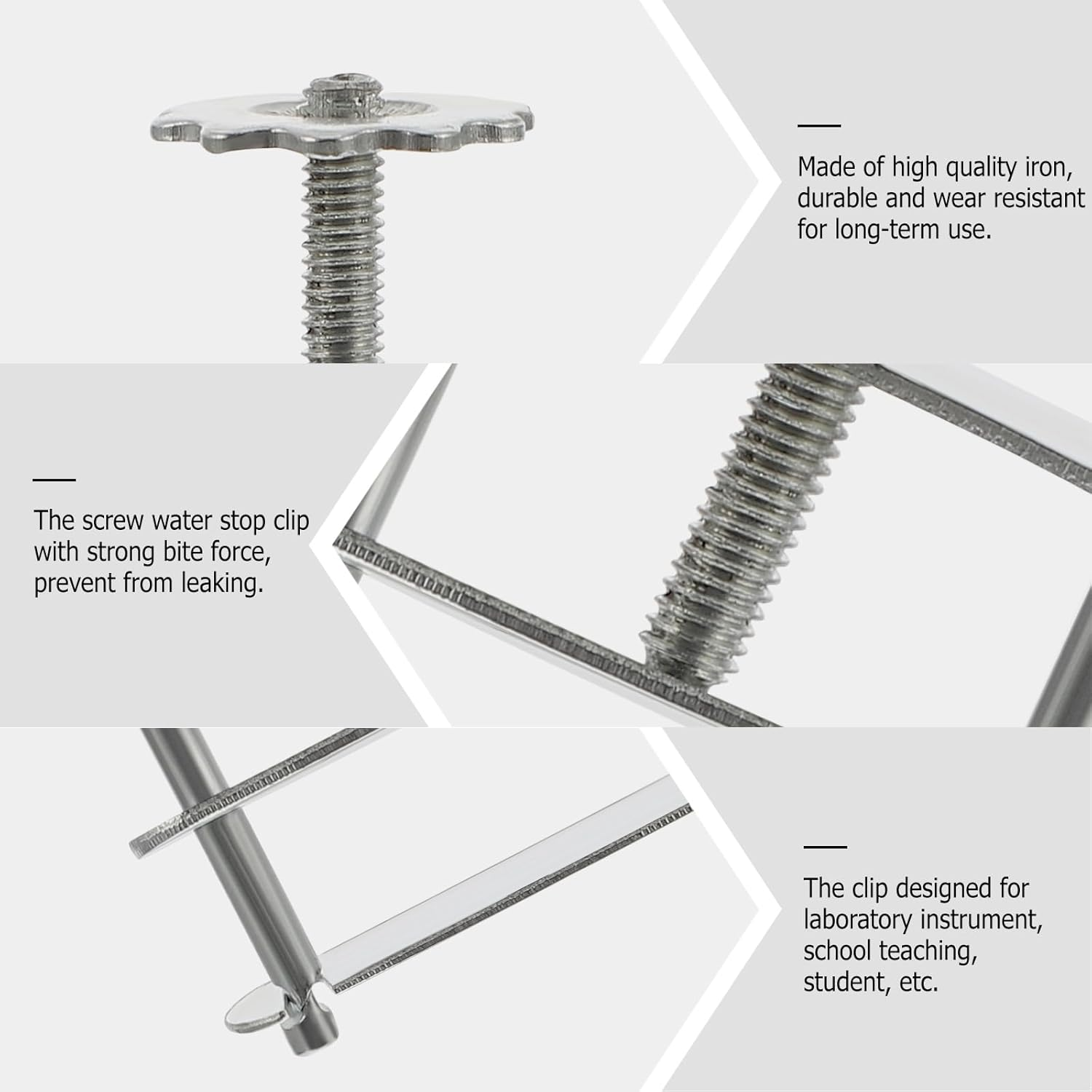 Iplusmile 30Pcs Laboratory Tubing Clip Clamp Screw Water Stopper Sealing Clip for Rubber Hose Ergonomic Design for Easy Use for School Teaching and Laboratory Instruments image number 1