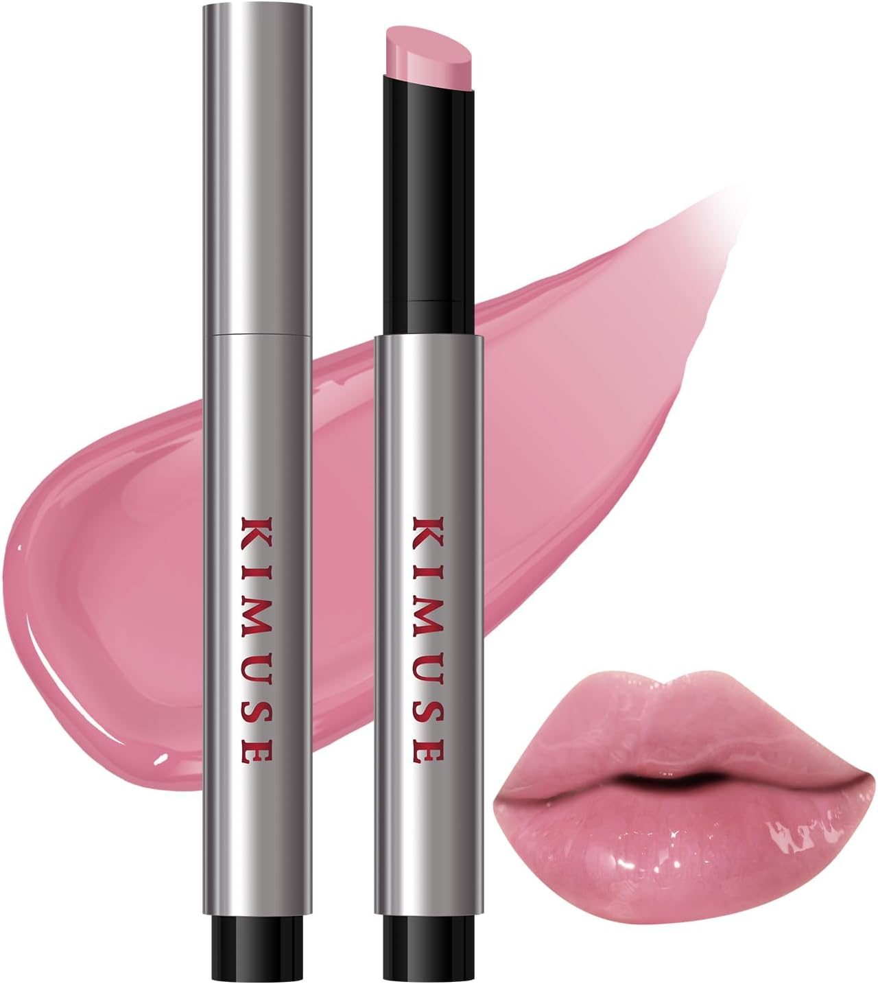 KIMUSE Lip Plumper, Hydrating Click Tinted Solid Lipstick for Plumps & Moisturizes, Long-Wearing All-In-One Lip Plumping, Gloss, Balm (Vanilla Coconut, 1 PCS)