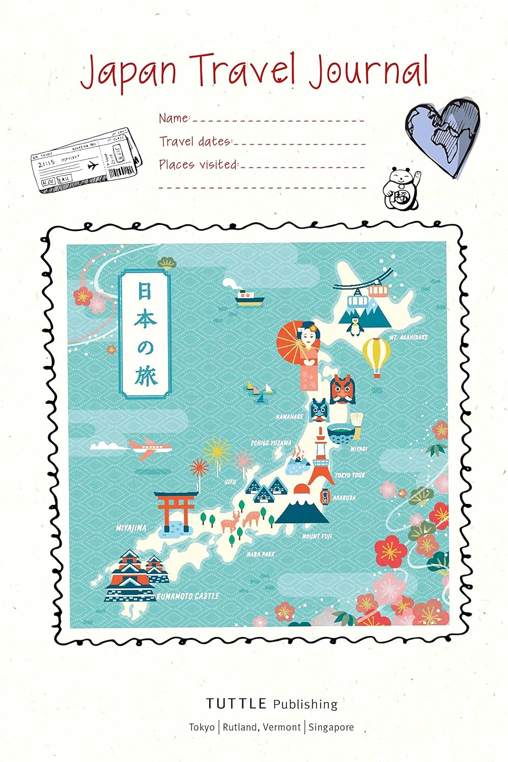Japan Travel Journal Notebook: 16 Pages of Travel Tips & Useful Phrases Followed by 106 Blank & Lined Pages for Journaling & Sketching image number 5