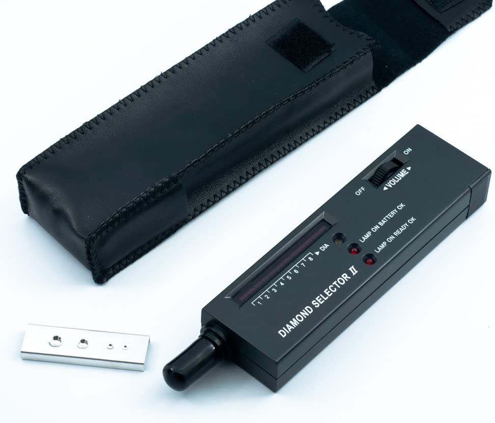 QUMOX Diamond Tester II V2 with 60X LED Loupe &ndash; Portable Electronic Gemstone Selector Tool for Diamond, Moissanite & Gem Testing &ndash; High Sensitivity Thermal Conductivity Detector with Sound & Light Ind image number 2