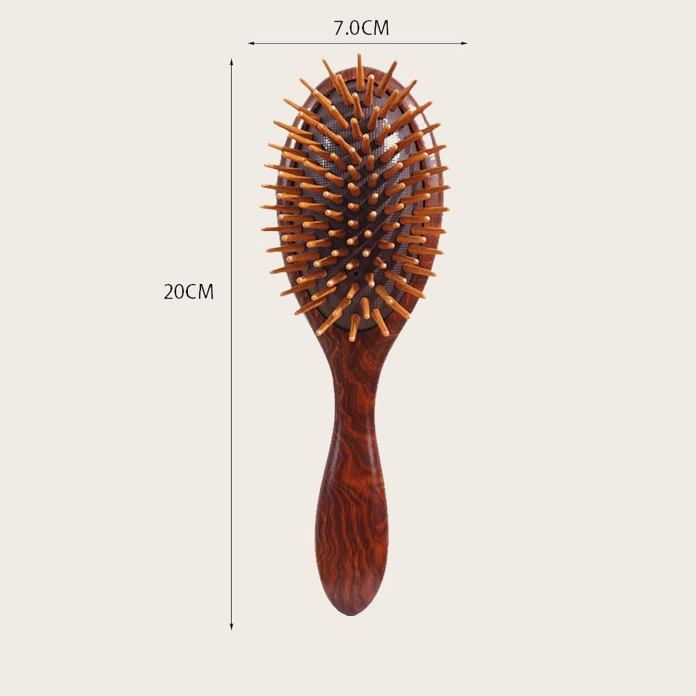 Hair Brush Wooden, Sandalwood Air Cushion Combs Eco Friendly for Scalp Massage -Anti-Static, No Hair Tangle image number 2