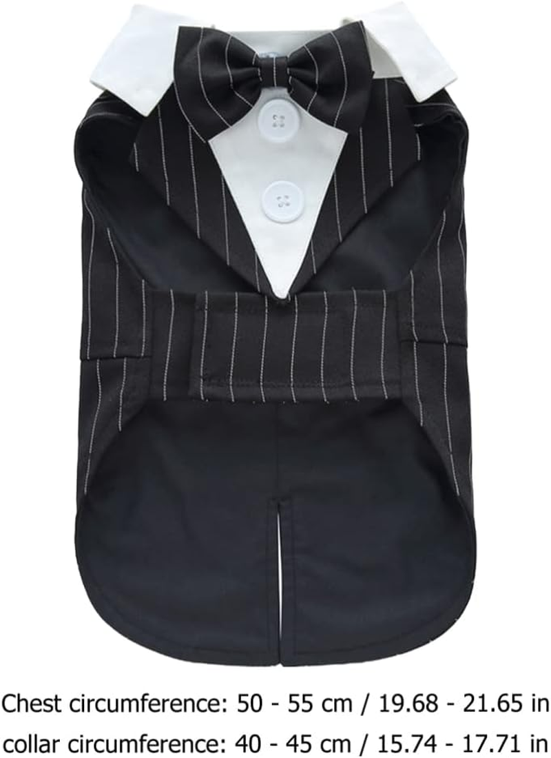 Mipcase Pet Tuxedo Dog Tuxedo Suit: Dog Bowtie Costumes Puppy Formal Dog Tuxedo Puppy Costume Outfit Comfy Dress Adjustable Wedding Bandana image number 3