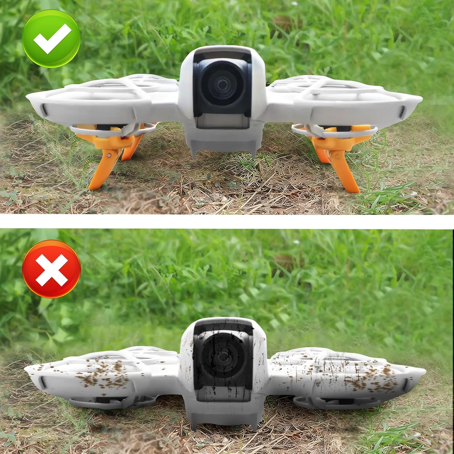 Bumper for Dji Neo Gimbal, Foldable Booster Stand for Pocket Drone Neo, Orange Bumper and Foldable Stand for Drone Dji Neo Accessories, for Dji Neo Protection image number 6