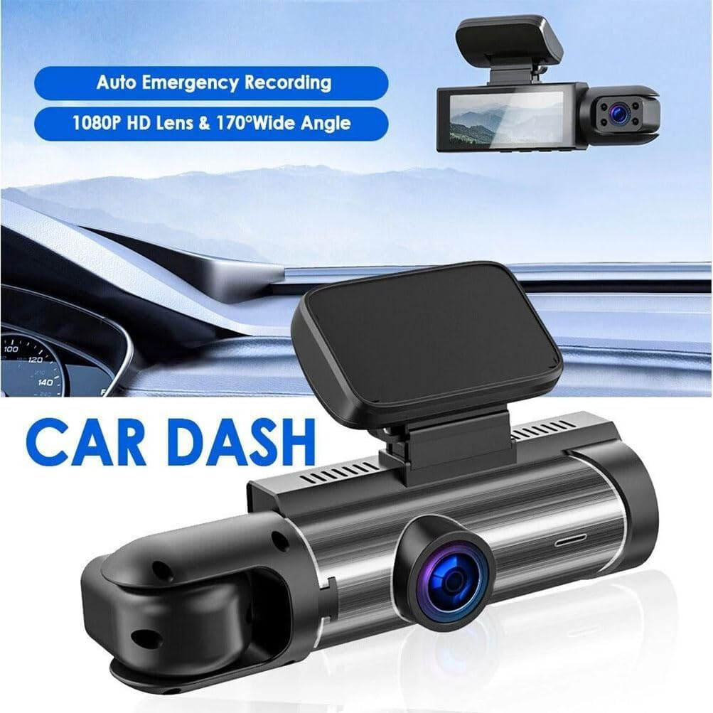 Driving Recorder, 1080P Dash Cam with 3.16" IPS Screen Front inside Cabin Dual Car Camera for Private Car Taxi, Vibration Detection Sensor W/Ir Night Vision, 64GB Sdcard Included Loop Recording image number 4