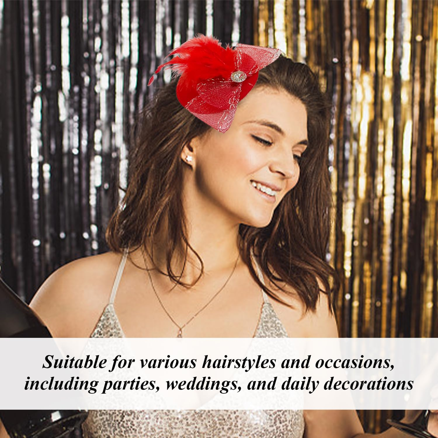 Set of 4 Hat Styling Hairpins, Creative Hair Pins, Decorative Hair Pins with Party, Hair Styling Accessories, Retro Hairpins. image number 2