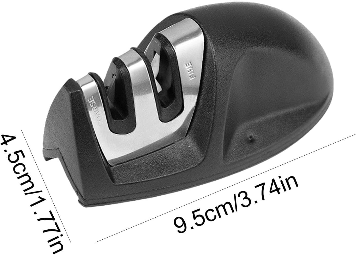 Kitchen Sharpeners,Double Slots Coarse & Fine Cutter Sharpeners | Non-Slip Base, Professional Kitchen Gadgets for Dull and Damaged Knives, Choppers, Cutters image number 6