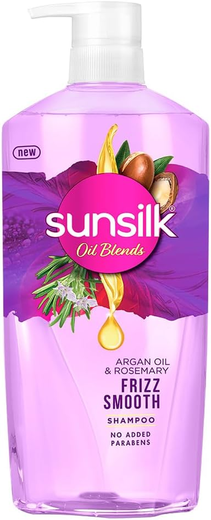 Sunsilk Argan Oil & Rosemary Frizz Smooth Oil Blends Shampoo | for Frizzy Hair | with No Added Parabens | 700 ML image number 6