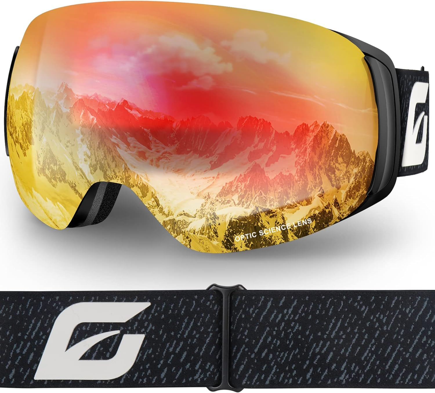 Emsina A1 Ski Goggles Men Women. Anti-Fog/Scratch 100% Uv400-Magnetic Lens-Snowboard Snow Goggles Men Women Adult & Junior