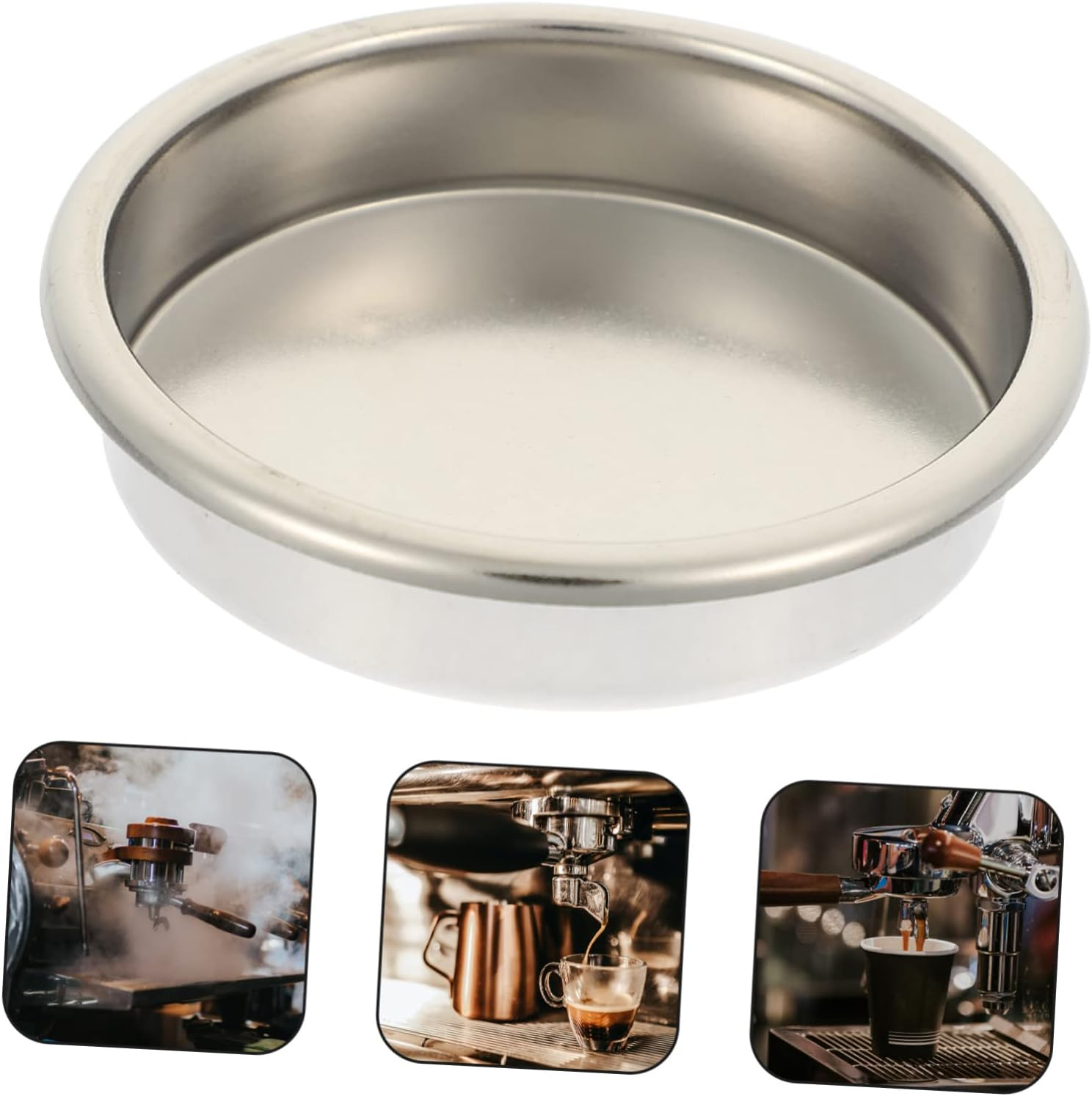 Ciieeo Stainless Steel Backflush Insert for Espresso Machines Blind Filter Disk Replacement for Semi Automatic Coffee Makers Coffee Accessory for Fine Taste image number 5