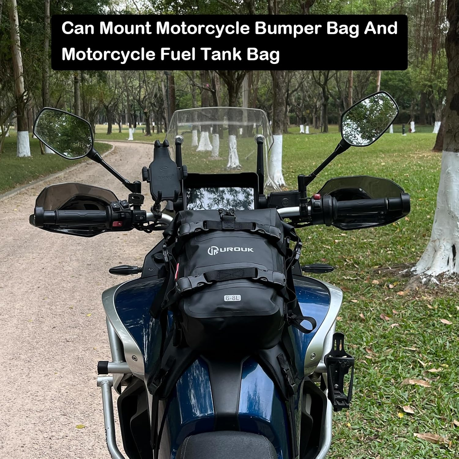 Universal Motorcycle Tank Bag Mounting Base,Tank Cover for Motorcycle Fuel Tank Bag/Bumper Bag/Clash Bar Bag - Motor Tank Expansion Storage Accessories (Tank Mount) (Tank Mount Waterproof) image number 3