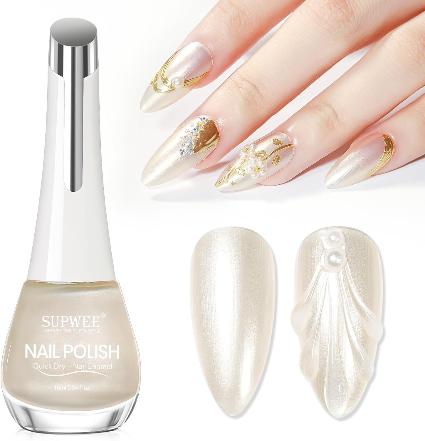 16Ml Nail Strengthener Multifunctional Quick Dry Nail Polish Nail Hardener and Repair and Growth Nails Care for Thin and Damaged Nails Manicure Salon Home