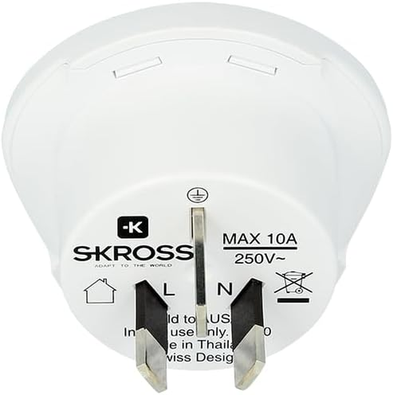 Skross World to Australia/China Country Travel Adaptor, White