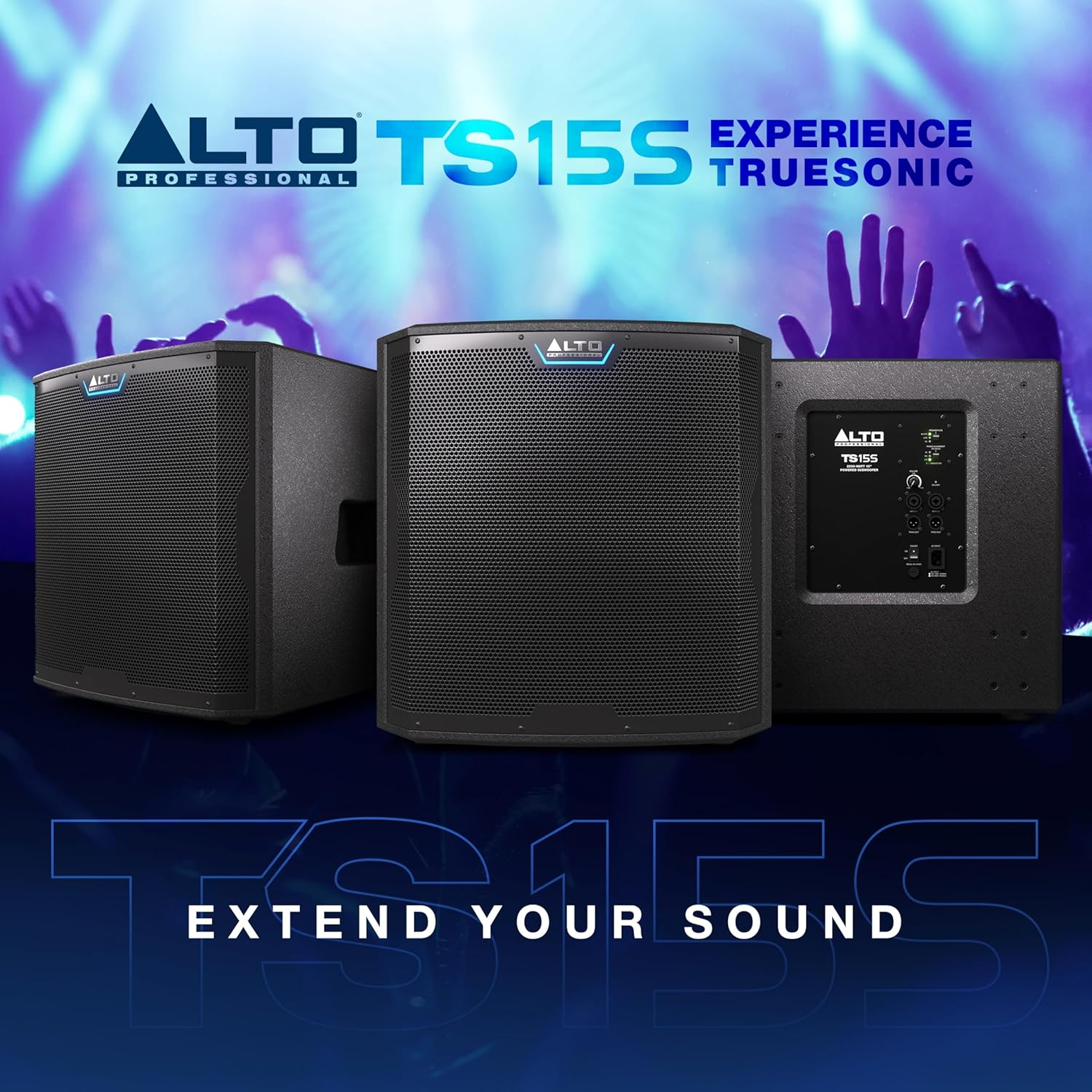 Alto Professional TS15S - 2500W 15-Inch Subwoofer, Powered PA Speaker with 6 Selectable DSP Modes, Easy Setup, 130 Db, 3" Voice Coil, Superior Bass