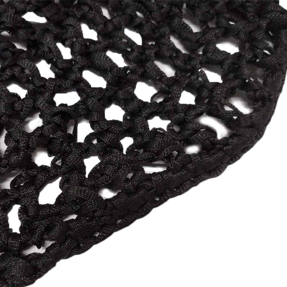 Bettli Thick and Short Hair Net Snoods Women Hair Net for Sleeping Black Pack of 3
