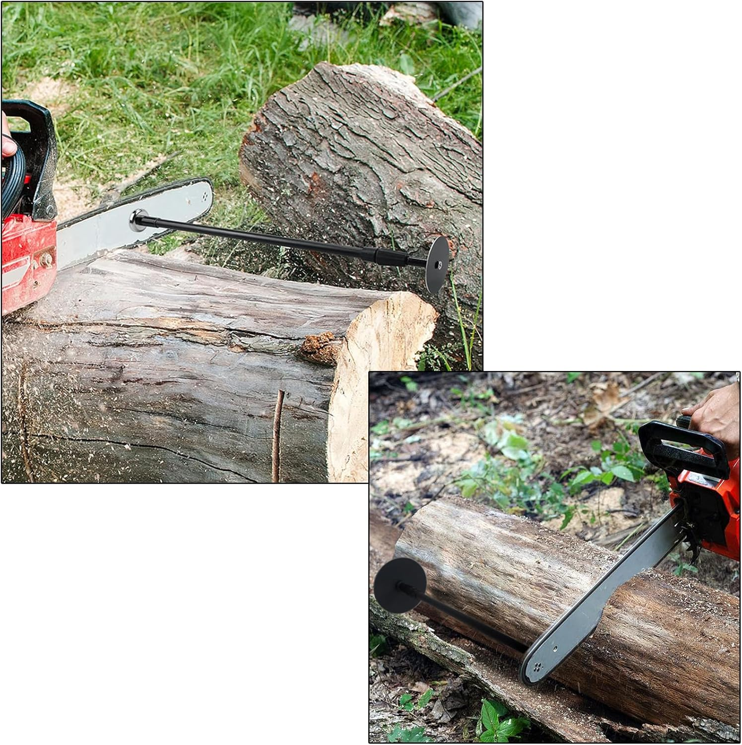 Auto-Plaza 2X Strong Magnetic Firewood Measuring Tool, 16 Inches to 29 Inches Adjustable Measure Firewood Sawing Chainsaw Wood image number 2